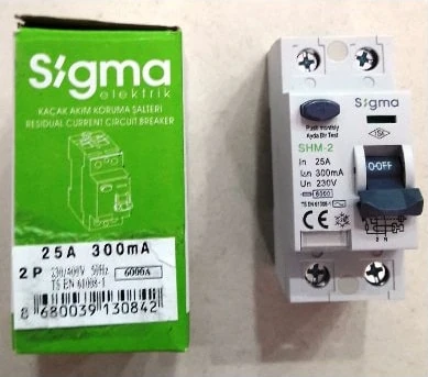 Yangın Koruma Şalteri 2X25 A 300 Ma