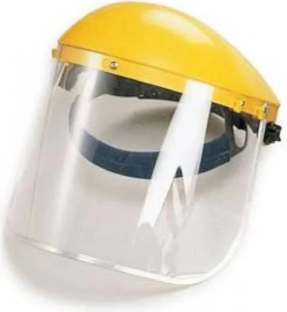 Tırpan Maskesi, Yüz Siperi - Şeffaf Camlı, Göz ve Alın Korumalı