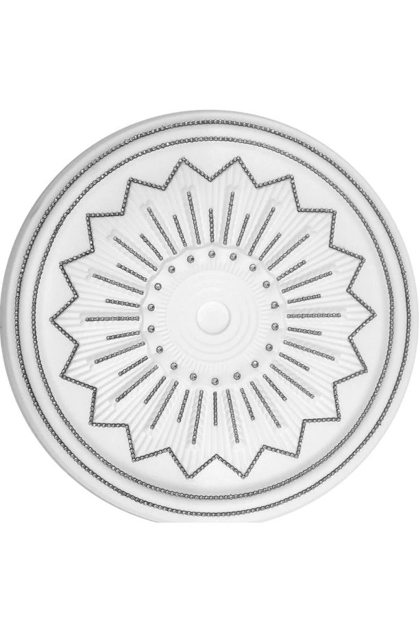 Buğday Desenli Stropiyer Siyah Taşlı Tavan Lamba Göbeği - 50 Cm