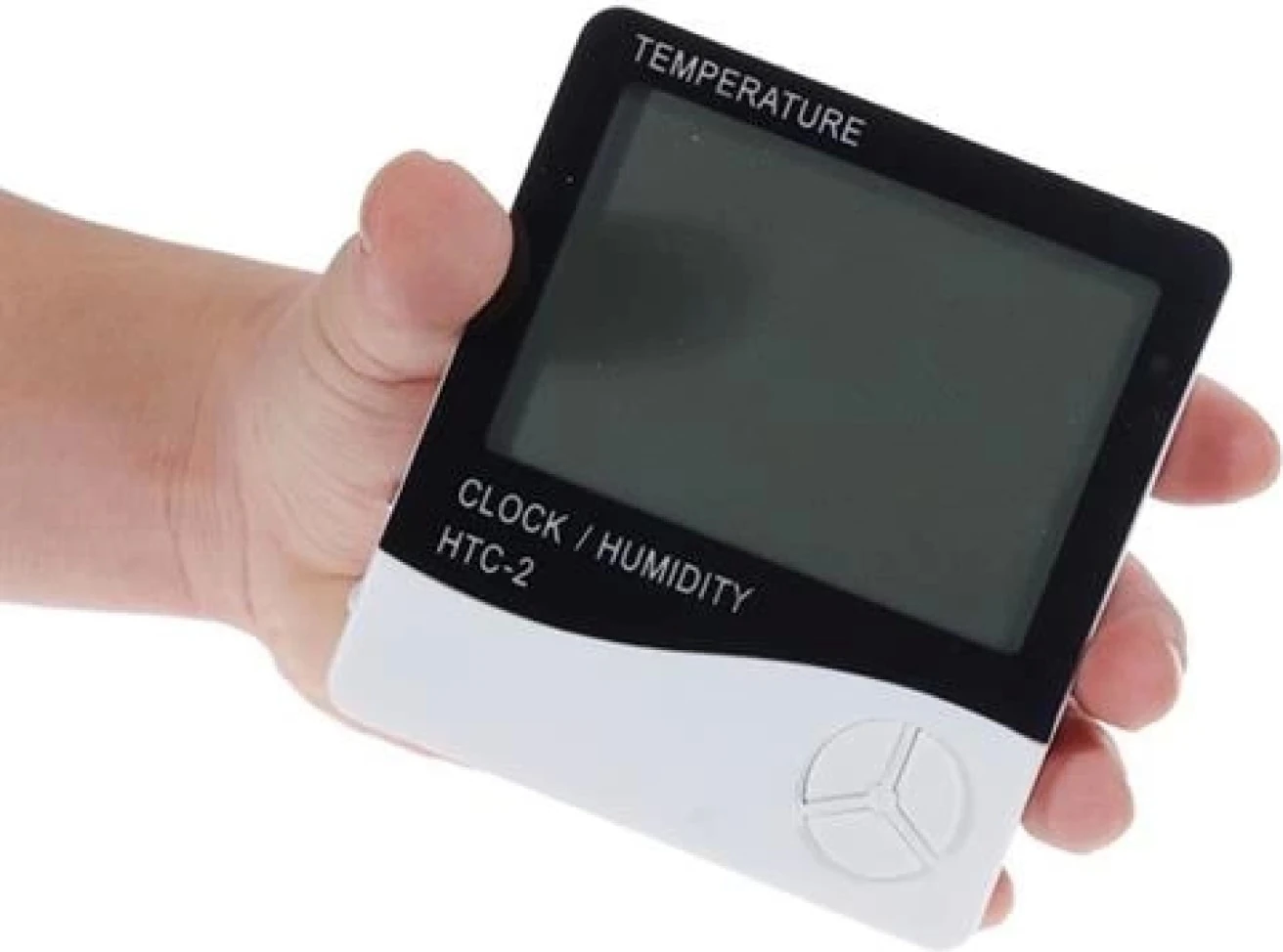 Iç ve Dış Ortam Sıcaklığını Ölçebilen LCD Ekran Saat Göstergeli Alarmlı Nem Ölçer Termometre (4887)