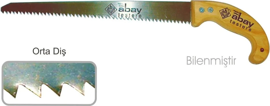Abay Orta Diş Bağ Testere 35 cm - Ahşap Sap