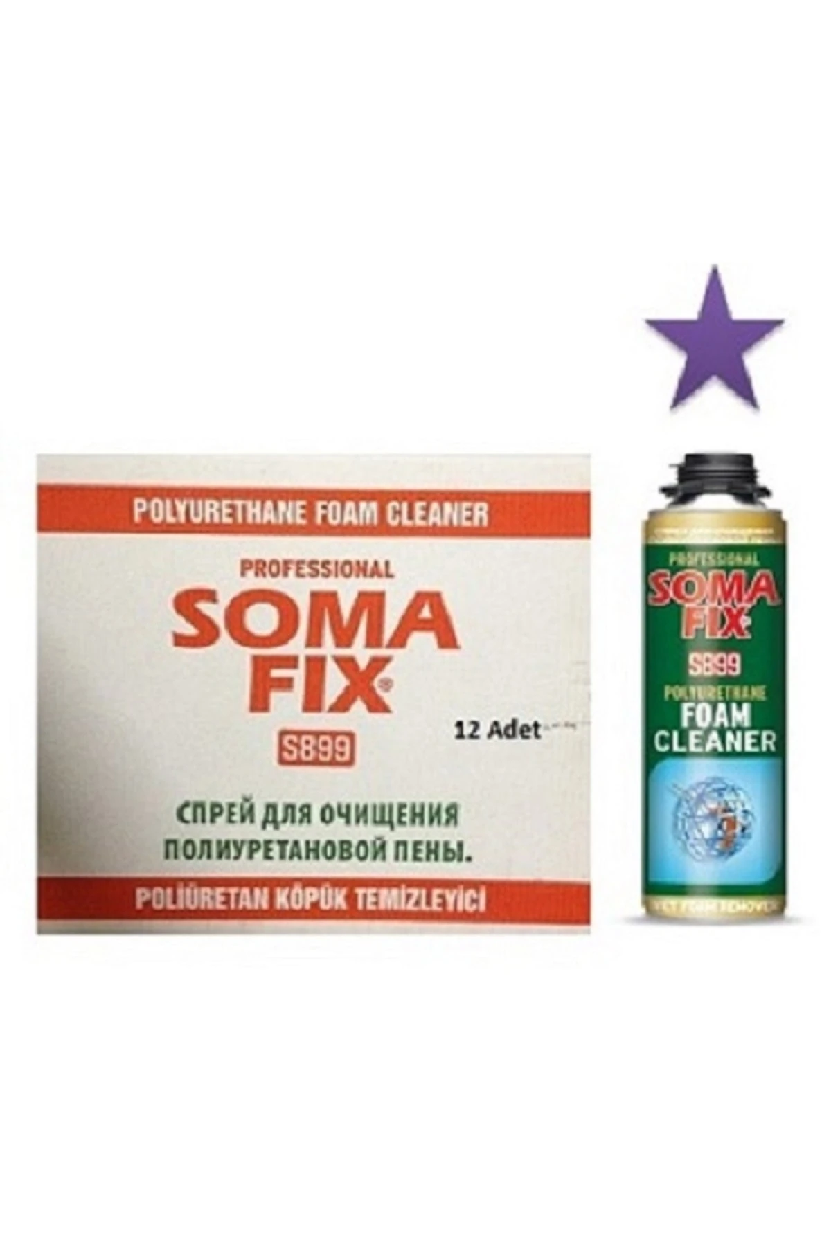 12 Adet  500 ml Poliüretan Köpük ve Tabanca Temizleyicisi