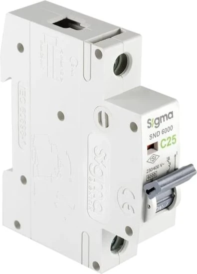 - 1p C 25A 6ka Monofaze Anahtarlı Otomatik Sigorta 6SM125C