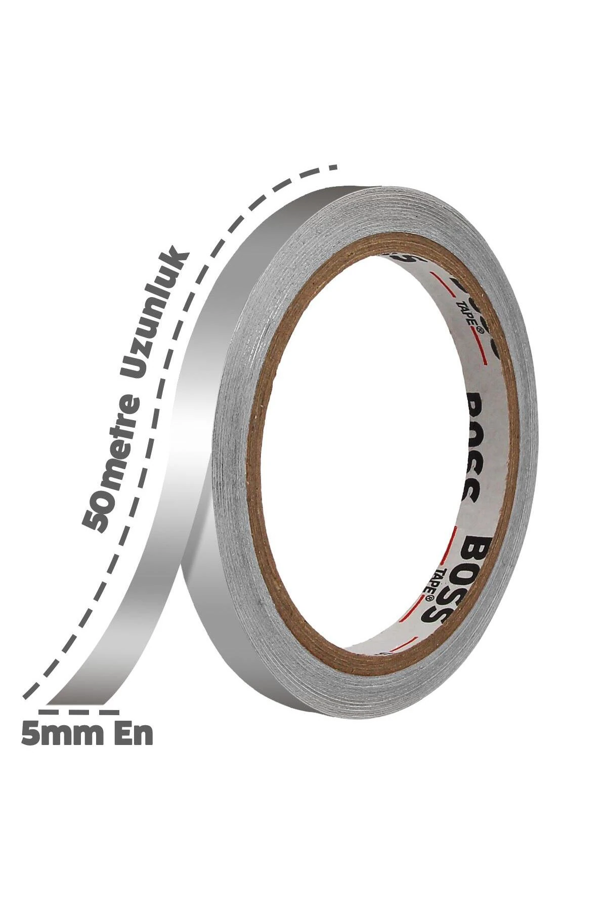 Fayans Arası Kendinden Yapışkanlı Şerit Derz Bandı Gümüş Renkli En:5mm Boy:50mt