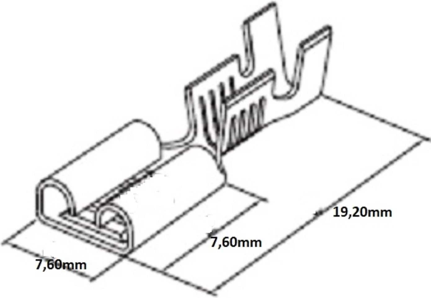 (100 Adet)  Küçük Dişi Fiş (Kablo Ucu- 6,3mm)
