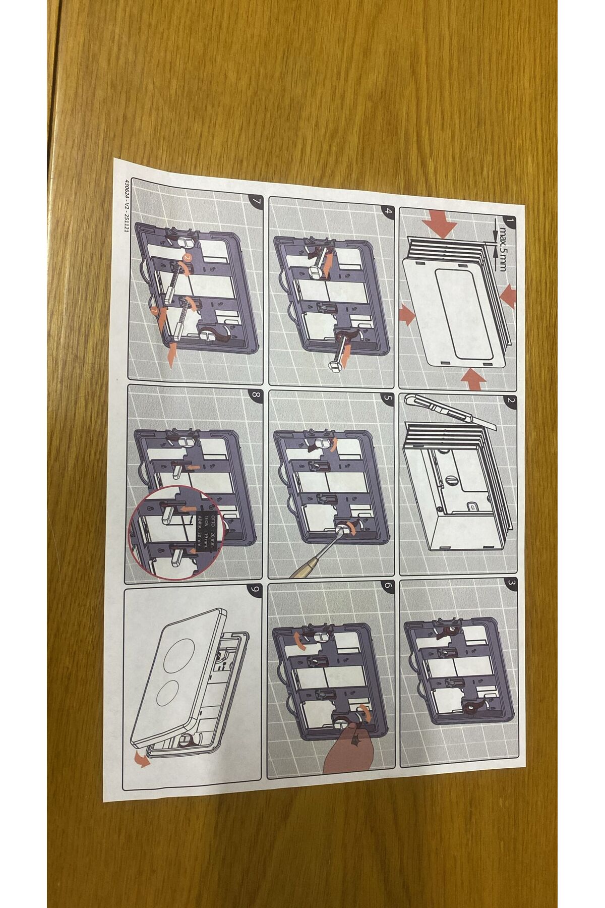 Adnoss Japar ProEcos 80mm Hela Taşı Çift Kademeli Gömme Rez.(510199)+Kontrol Paneli Mat Krom(500148)