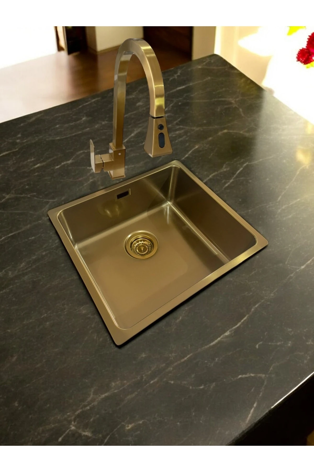 40x50 Gold Paslanmaz Çelik Evye