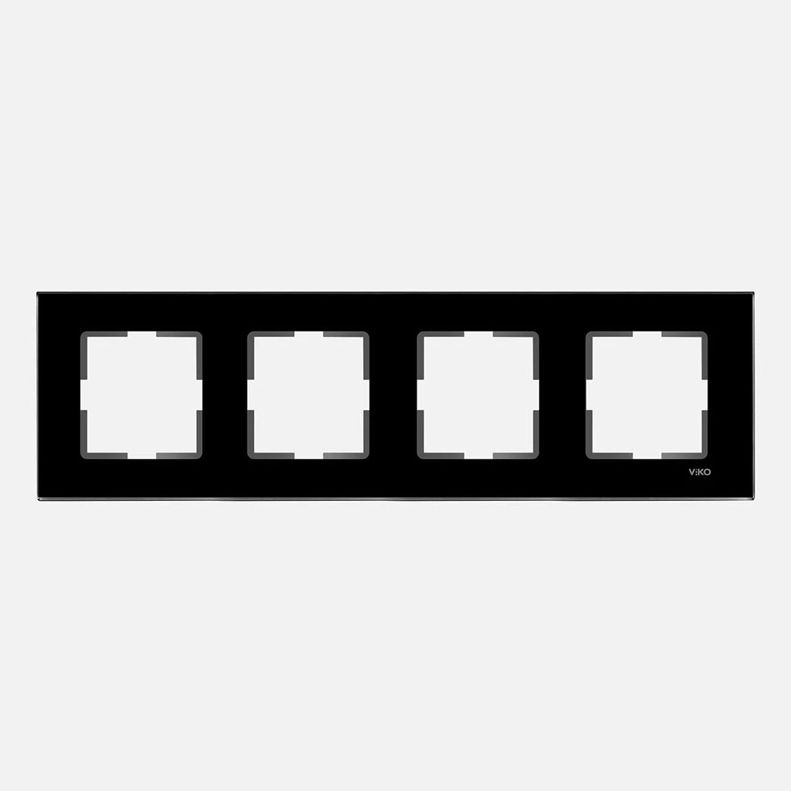 Novella Cam Düz Siyah Dörtlü Çerçeve