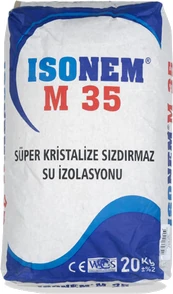 Isonem M 35 Süper Kristalize Sızdırmaz Su Yalıtım Malzemesi 20 kg