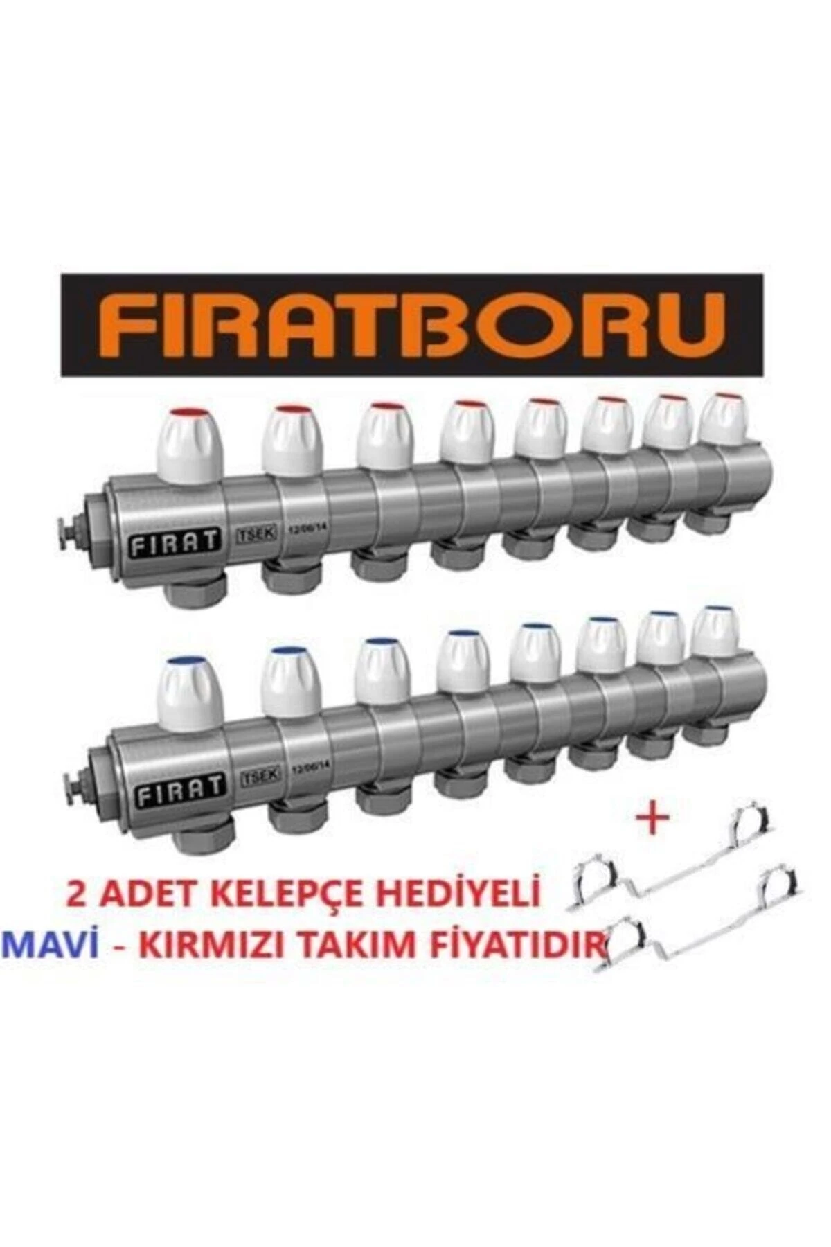 1" Kollektör Kendinden Vanali Takım Mavi-kırmızı (ağız Seç) 7 Ağız