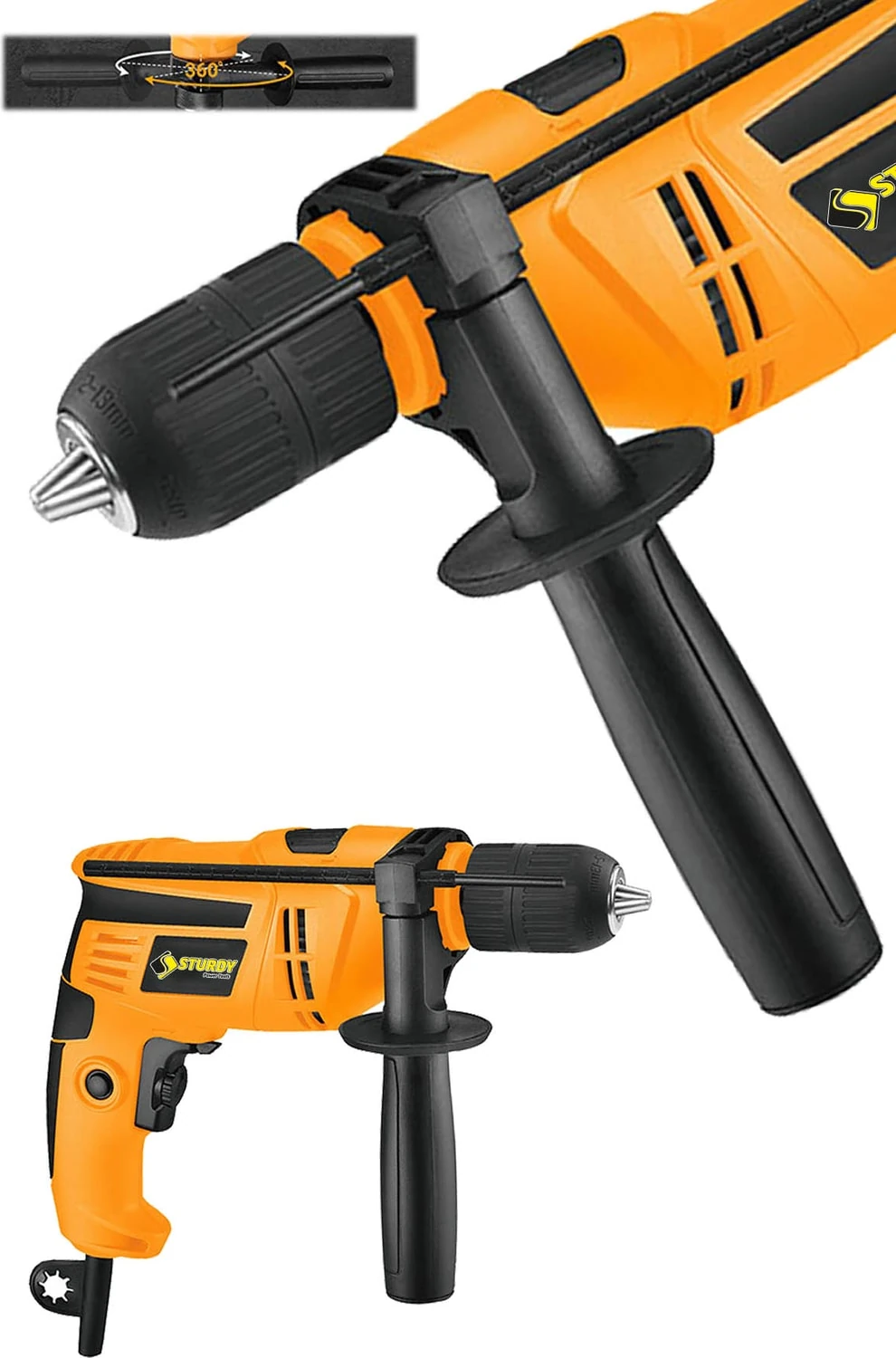 3600 V 35.000 Rpm Sjs Metal Sanzıman Darbeli 13 mm Devir Ayarlı Matkap