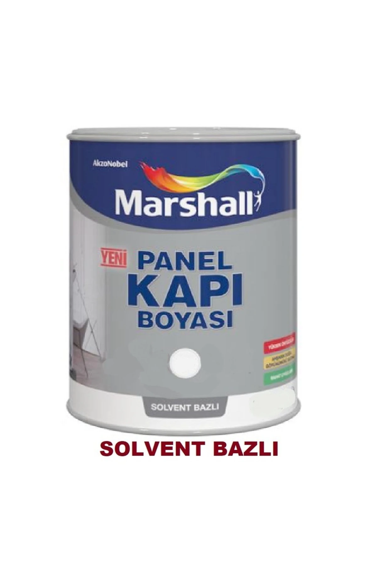 Solvent Bazlı Amerikan Panel Kapı Boyası 2,5 Lt 6 Parça Boyama Seti Beyaz