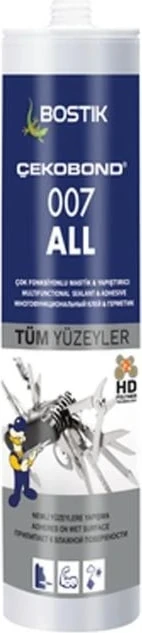 All 007 Mastik Silikon Beyaz 290 ml Tüm Yüzeylere Yapıştırma ve Izalasyon