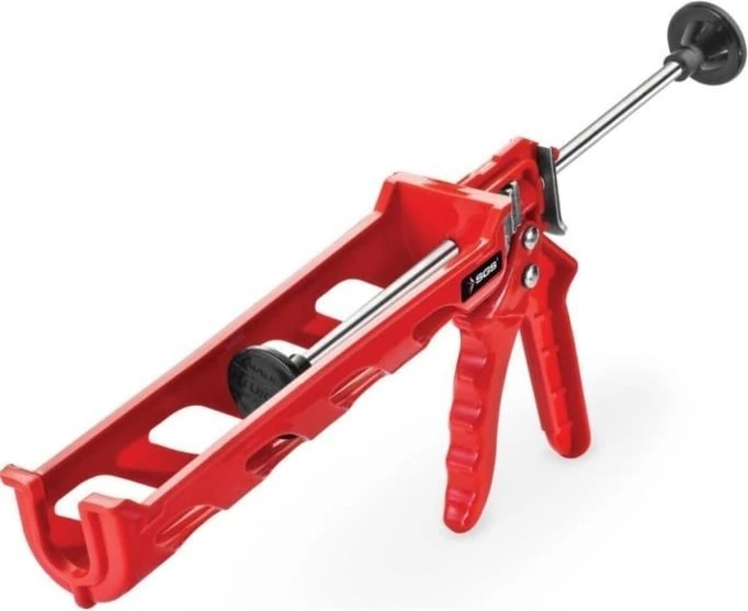 Sgs Plastik Silikon Tabancası Kırmızı SGS273 Ekstra Güçlü Yerli