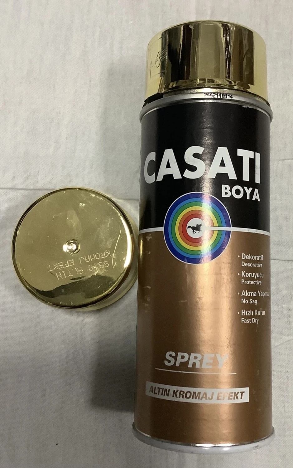 Altın Kromaj Efekt Akrilik Sprey Boya 400ML-ALTIN 910