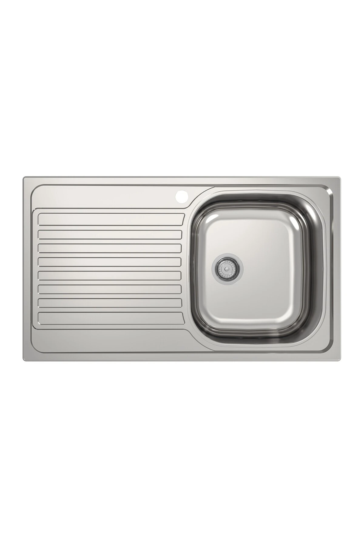 Paslanmaz Çelik 50 X 86 Tek Göz Dekorlu Eviye Sol