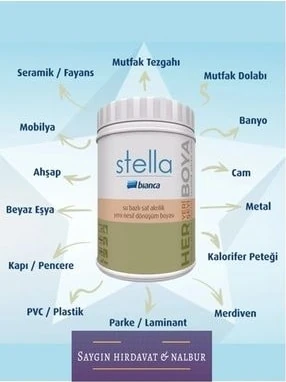 Stella Yeni Nesil Akrilik Dönüşüm Boyası Beyaz