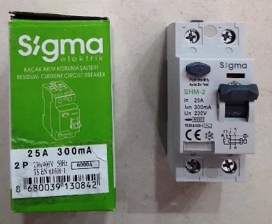 Yangın Koruma Şalteri 2X25 A 300 Ma