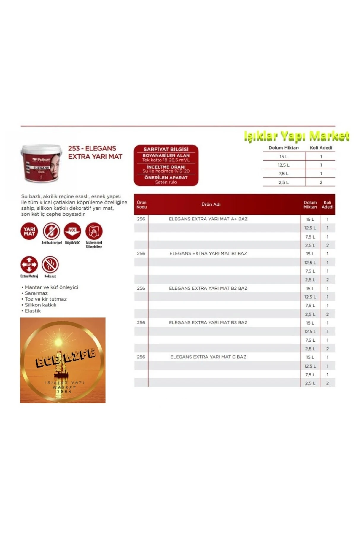 -elegans-küf Önleyici-tam Silinebilir-anti Bakteriyel-iç Cephe Duvar Boyası-ci-6203-doğal Gri