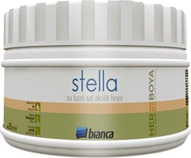 Stella Su Bazlı Saf Akrilik Ahşap Boyası 0,25 Lt