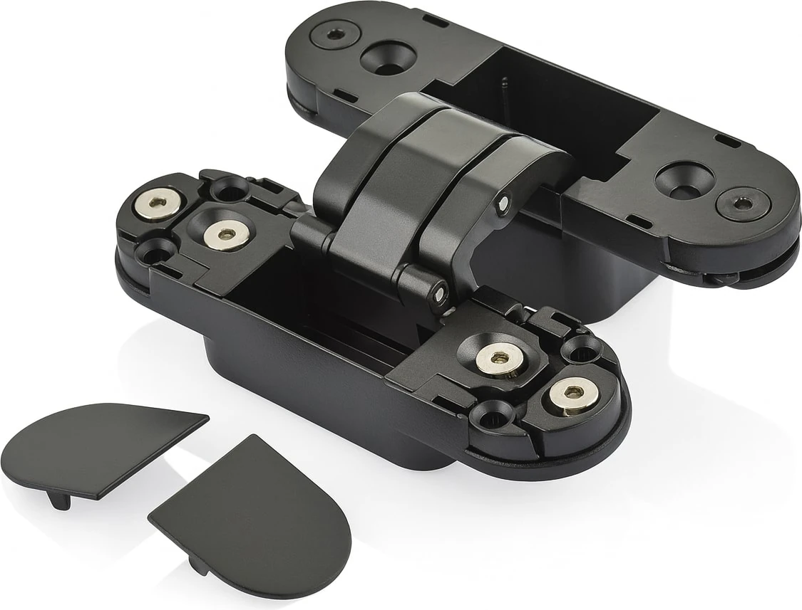 Canex Akordiyon Menteşe Ayarlı Merkez Zamak 3D 110 mm - Siyah