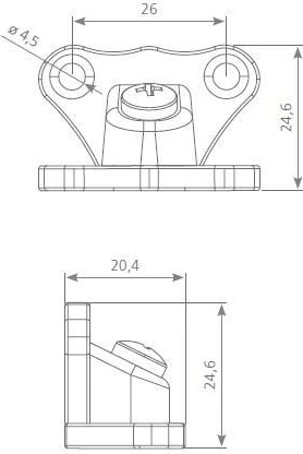 Canex Açılı Çektirme Şeffaf T Bağlantı 50'li Paket