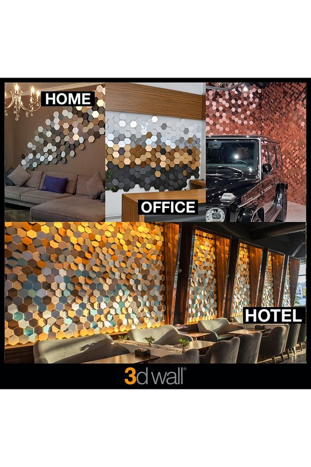 Norm 3 Boyutlu Dekoratif Duvar Paneli (-ALTIN-) (1M2)