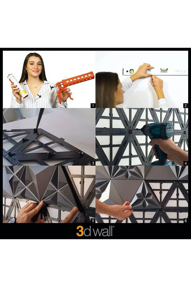 Nava 3 Boyutlu Dekoratif Duvar Paneli (-VİZON-) (1M2)