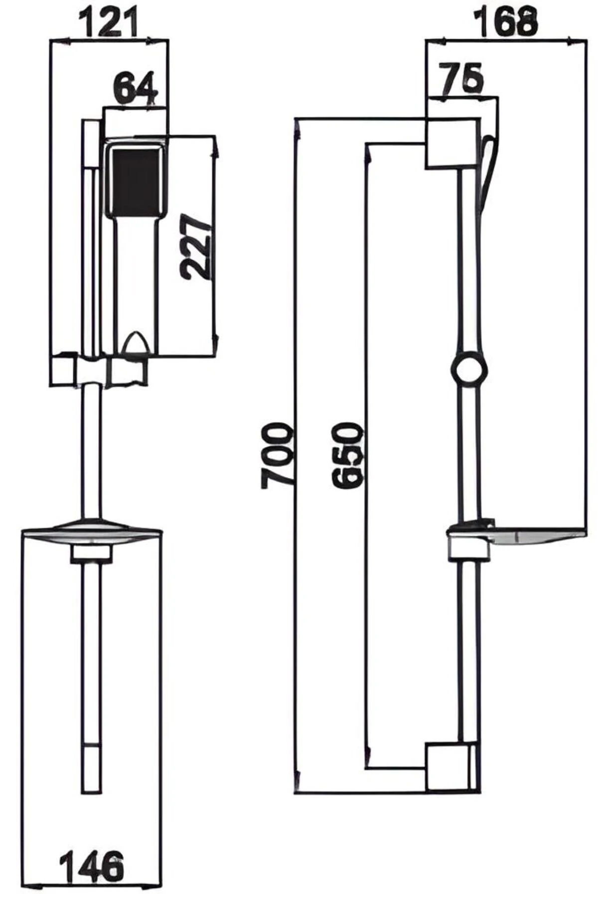 RAIN SQUARE SÜRGÜLÜ EL DUŞU TAKIMI