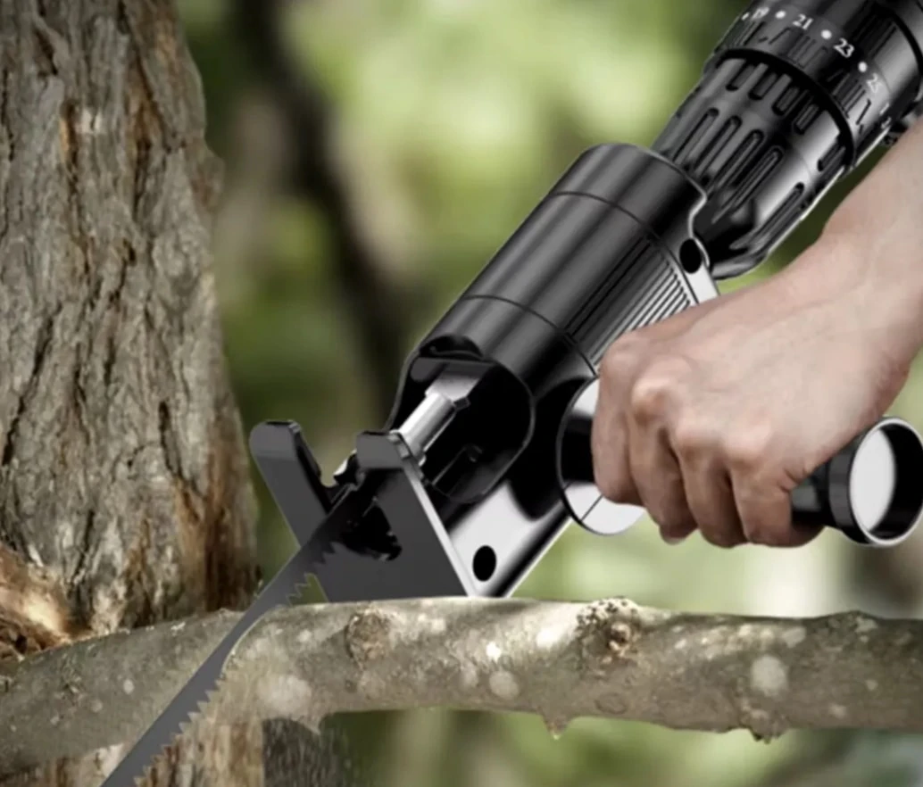 Ikisi Bir Arada Sac,metal, Plaka Kesim ve Ahşap Tahta Ağaç Kesme Matkap Ucu Testere Aparatı