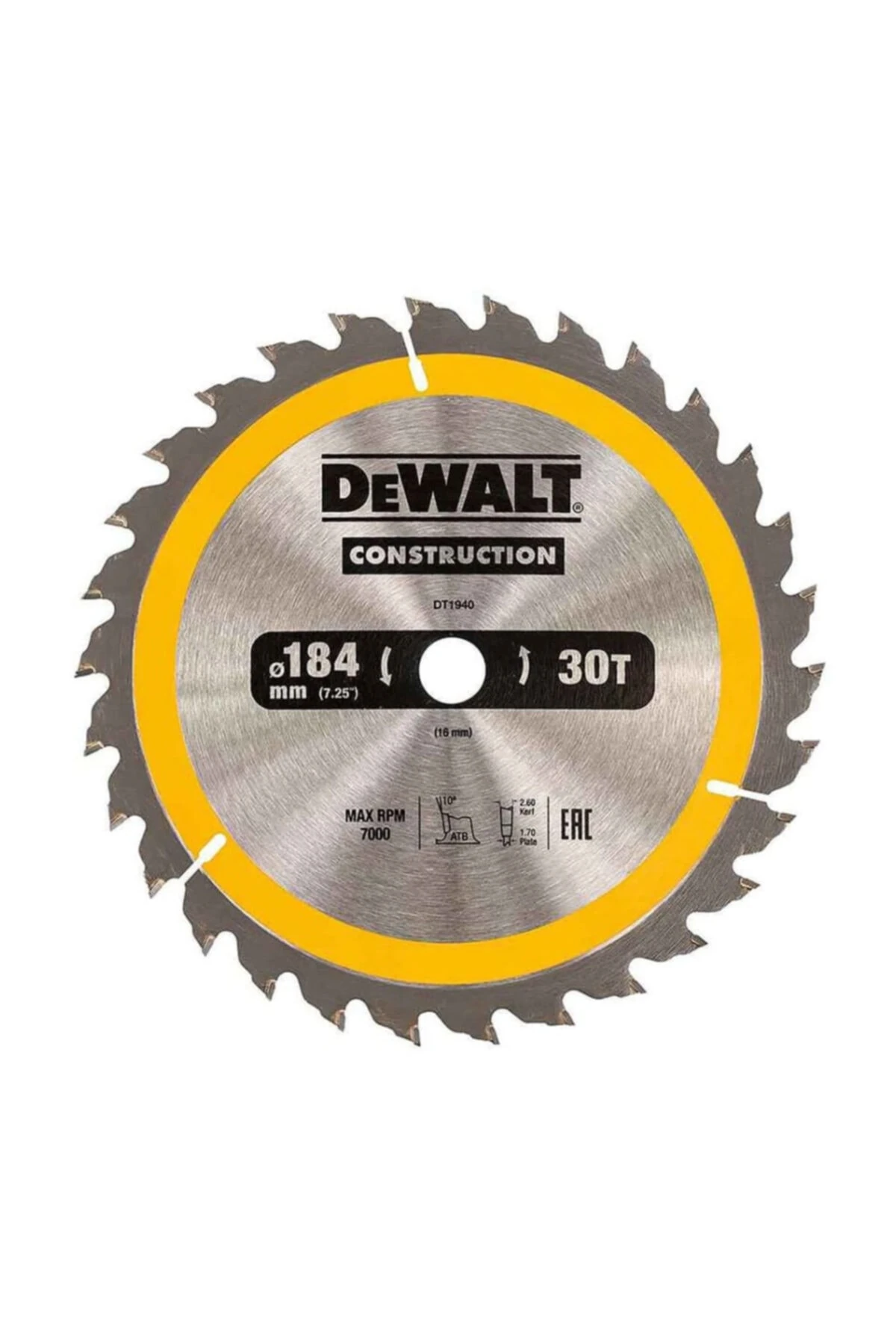 184 Mm 30 Diş Ahşap Daire Testere Bıçağı - Dt1940