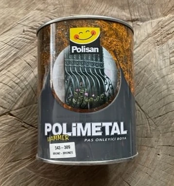 Polimetal Hammer Bronz Çelik Kapı Boyası Metal Ferforje Boyası