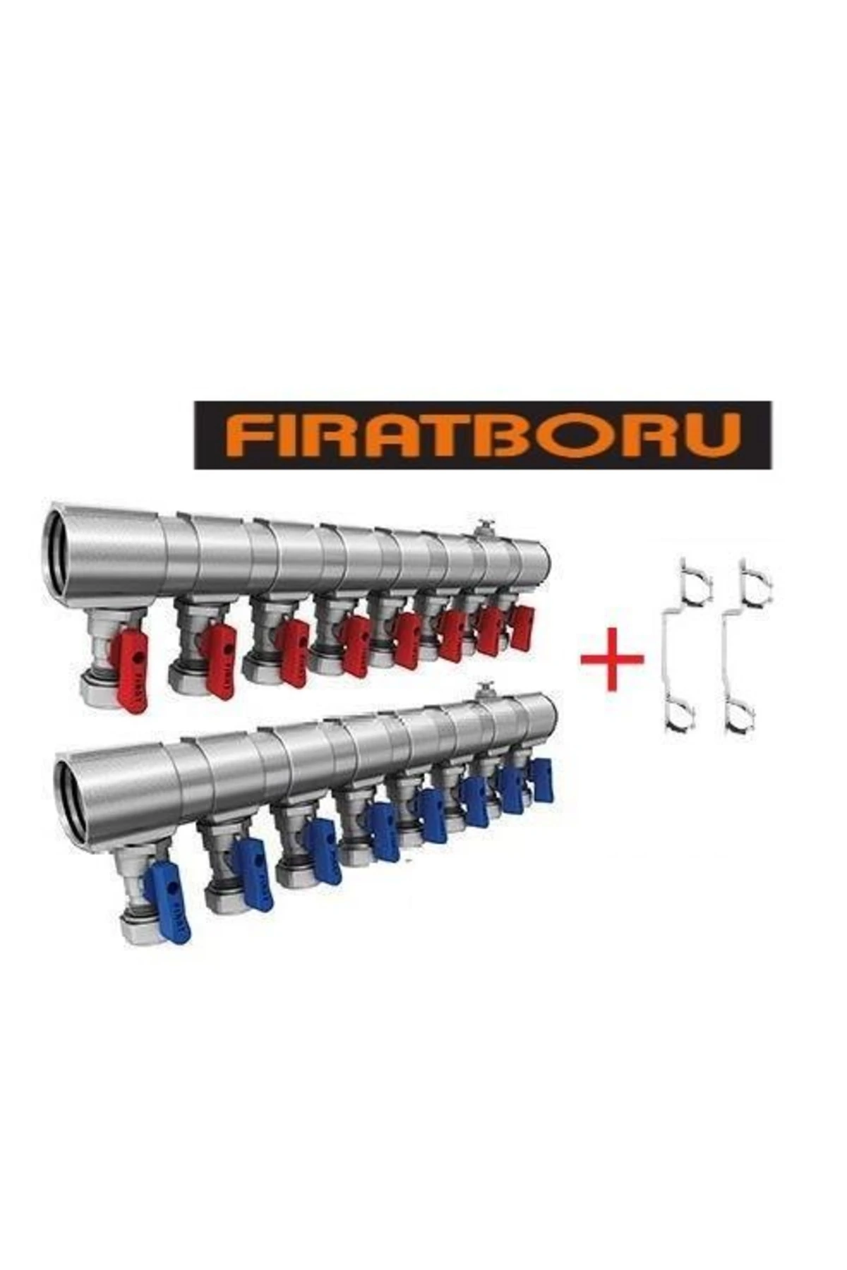 1" Kollektör Mini Vanali Takım Mavi-kırmızı (ağız Seç) 7 Ağız