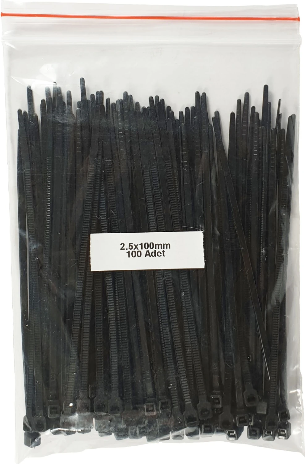 Plastik Kablo Bağı - Siyah - 2,5MMX100MM - Cırt KELEPÇE(100 Adet)