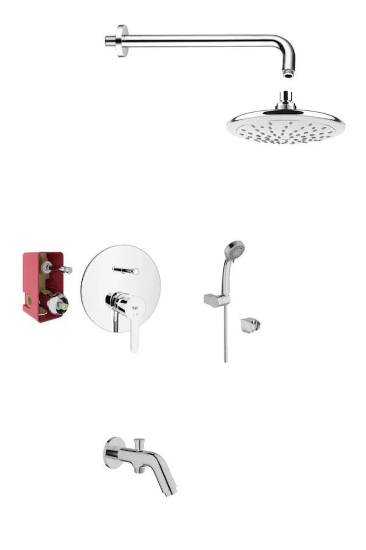 310201200147 Verde 3 Çıkışlı Ankastre Set Krom