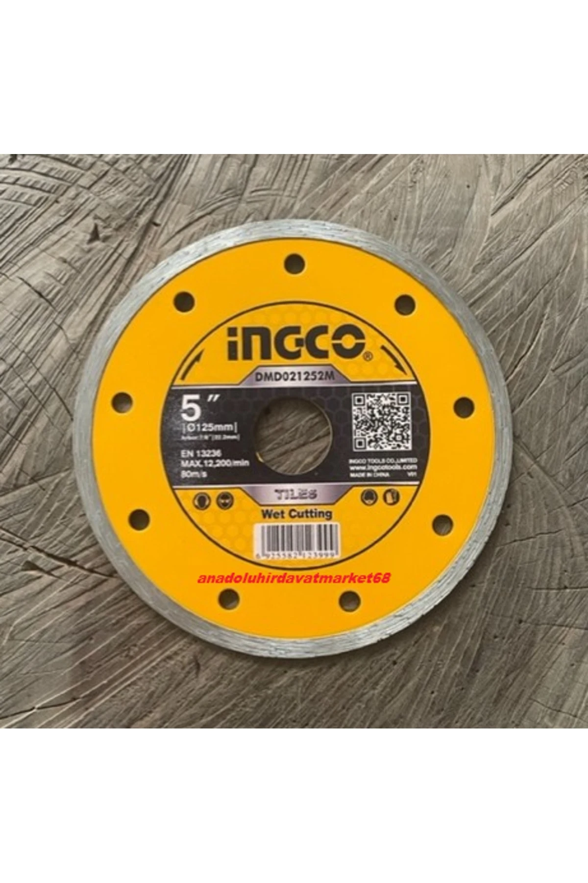 İNGCO 125MM ELMAS TESTERE BETON SERAMİK GRANİT KESİCİ TAŞ BİMS YTONG