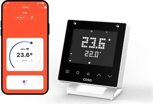 Akıllı Klima Kontrolü V5, Wi-Fi Bağlantılı Oda Termostatı, Mobil Uygulama Kontrollü