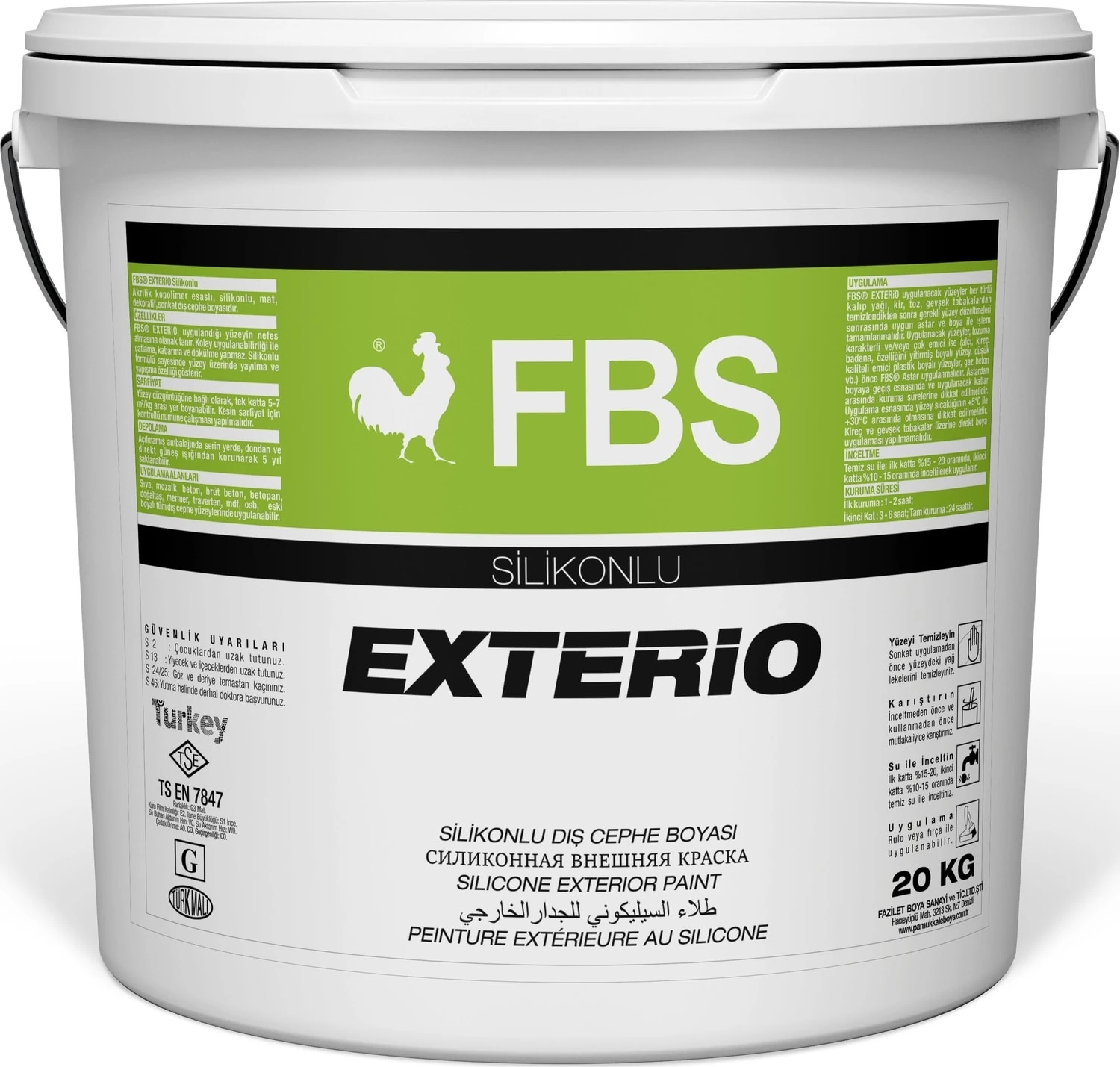 Fbs Exterıo Silikonlu Dış Cephe Boyası 20 kg Efes