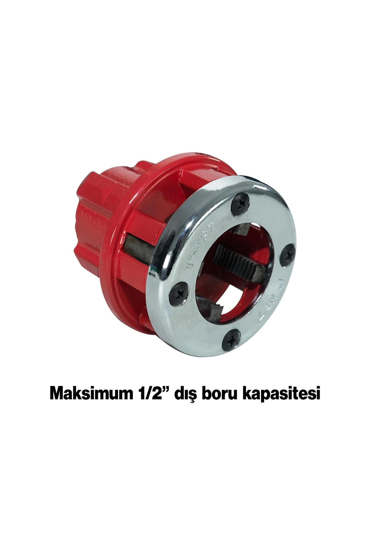 (1 Adet) Manuel Diş Açma Pafta Kafası 1" Dahili Kesici Diş Açma Bıçaklı Boru Paftası 1/2" Maksimum