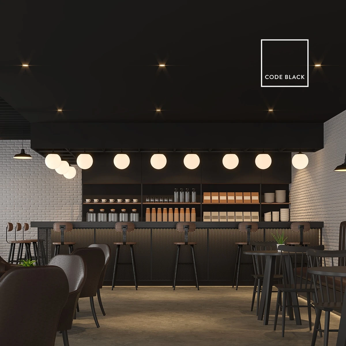 Code Black Tam Siyah Iç Cephe Boyası 1,25 Lt