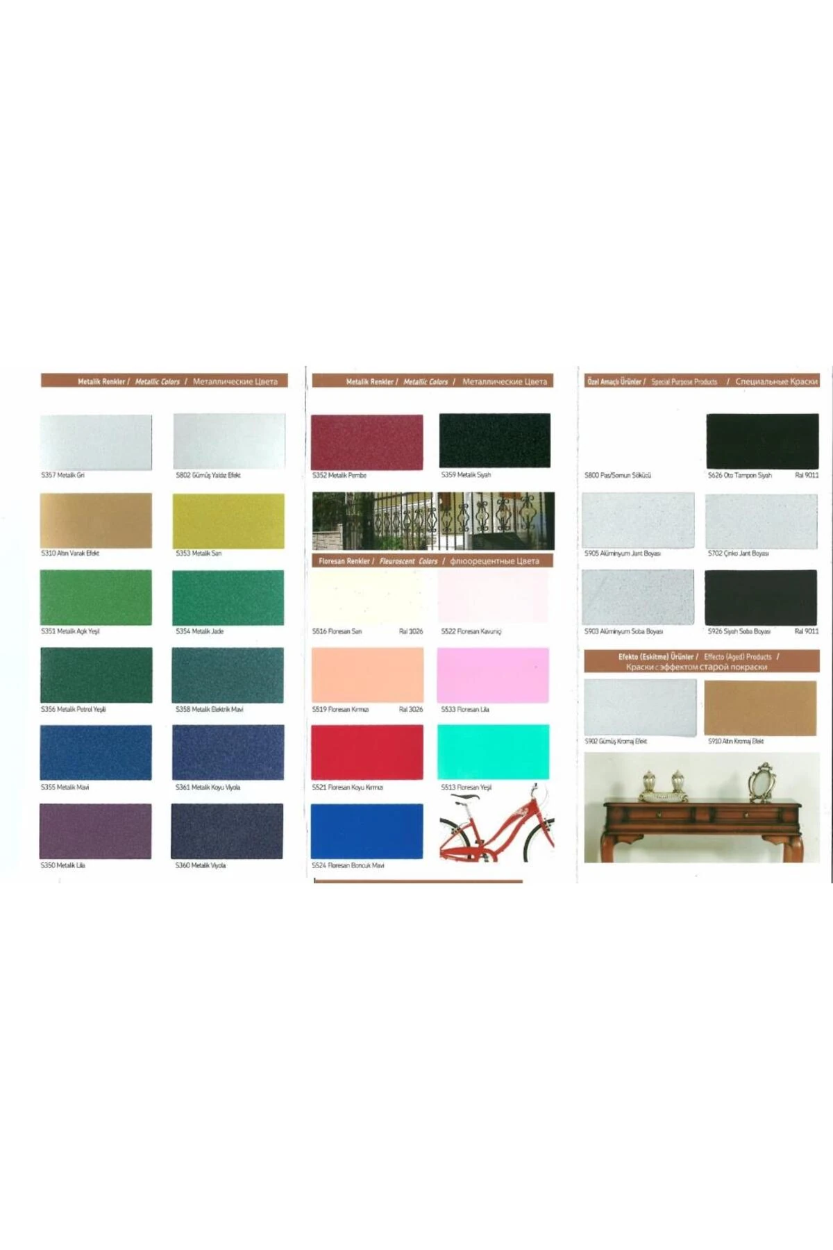 Sprey Boya 400ml - Metalik/floresan Renkler Alüminyumjant