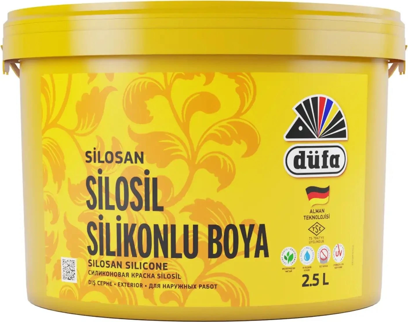 Silosil Silikonlu Dış Cephe Duvar Boyası 1001 Beyaz 2.5 l
