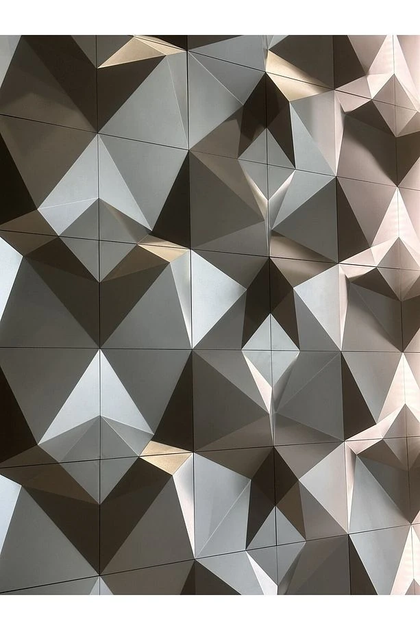 3 Boyutlu Dekoratif Duvar Paneli (1M2) (-GÜMÜŞ-)