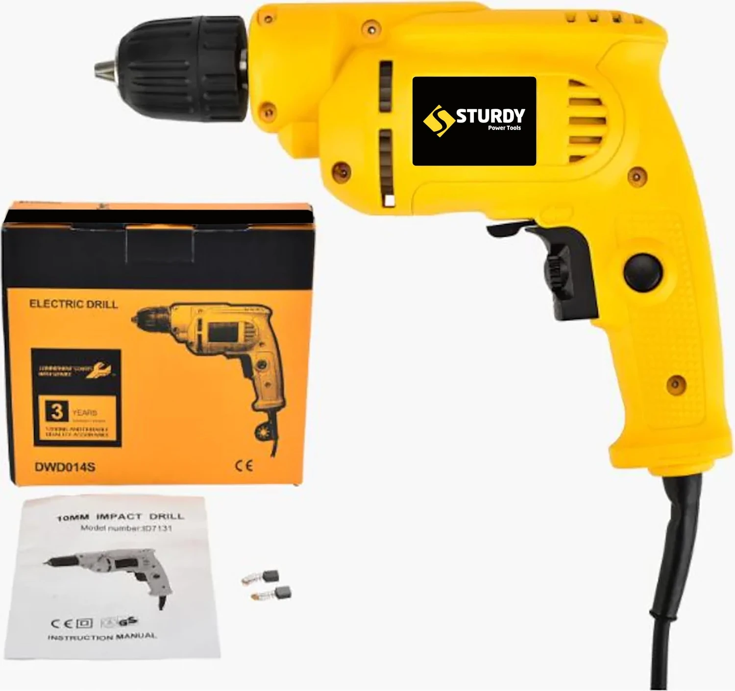 Power Tools 500 Watt 10 mm Devir Ayarlı Darbesiz Vidalama Matkap