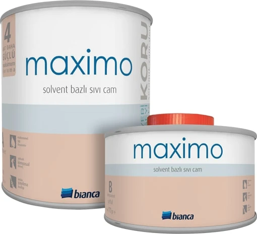 Maximo – Solvent Bazlı Sıvı Cam 0,50 kg Ipek Mat