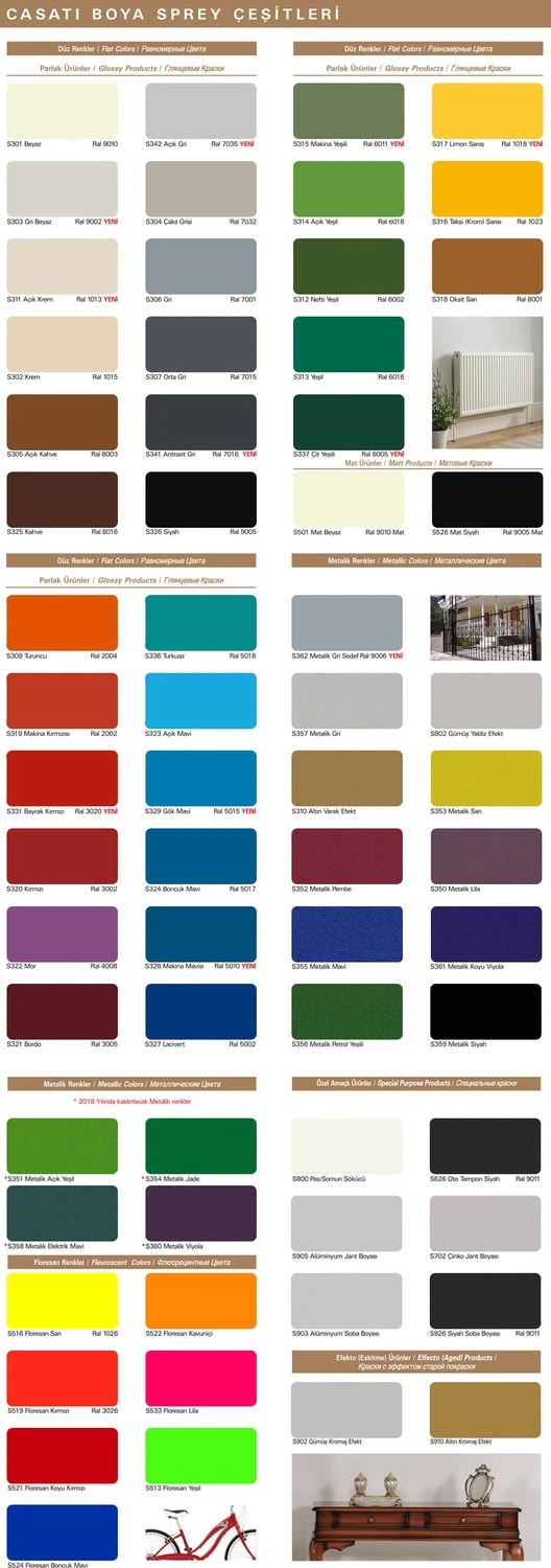 Casatı Sprey Boya 400 Ml 357 Metalik Gri