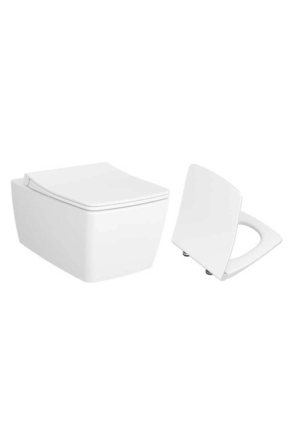 Metropole Rim-Ex Asma Klozet ve Kapak Takımı, Beyaz