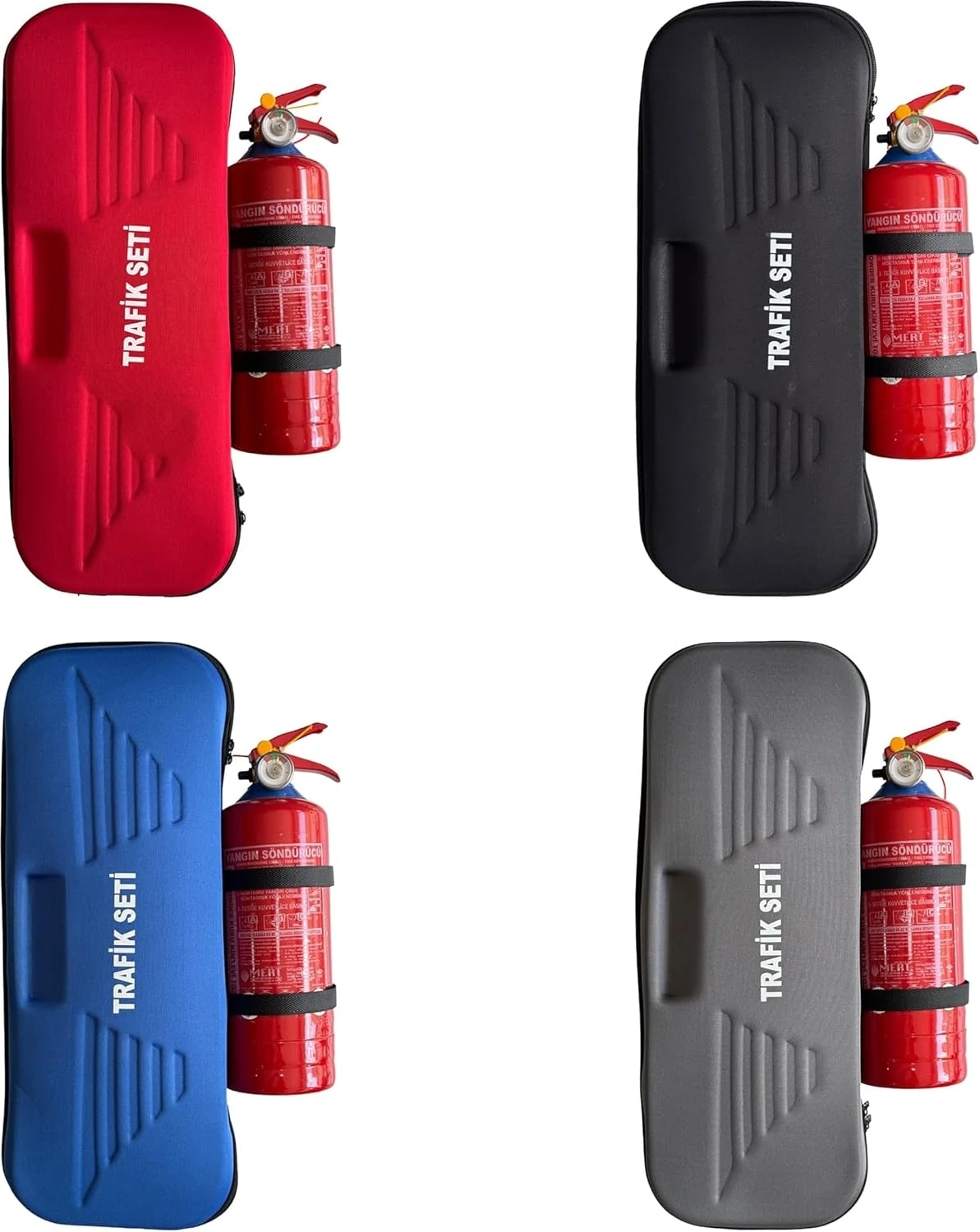 Ekonomik Trafik Seti ve 1 kg Yangın Tüpü 4 Yıl Tüvtürk Onaylı Araç Trafik & Ilk Yardım Seti