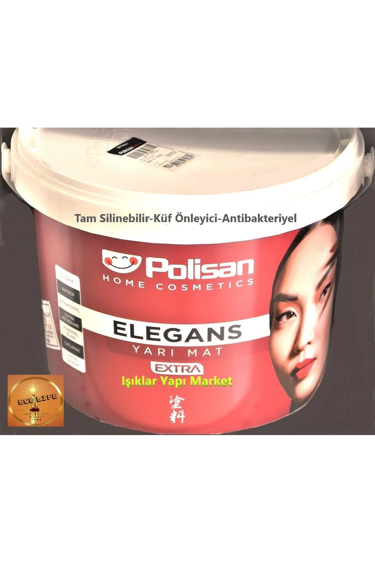-elegans-küf Önleyici-tam Silinebilir-anti Bakteriyel-iç Cephe Duvar Boyası-ci-6204-zengin Gri