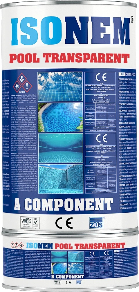 Pool Çift Bileşenli Şeffaf Havuz Yalıtım Boyası 4,5 kg